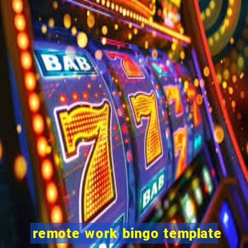 remote work bingo template