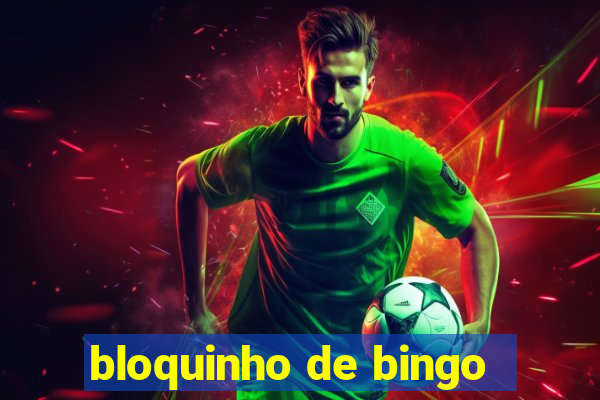 bloquinho de bingo