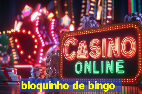 bloquinho de bingo