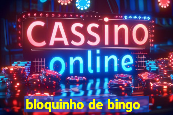 bloquinho de bingo