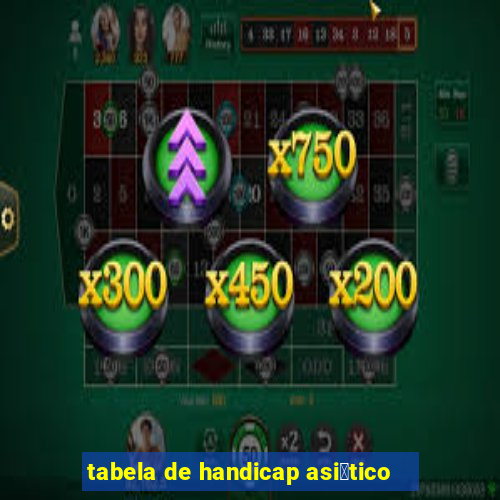 tabela de handicap asi谩tico