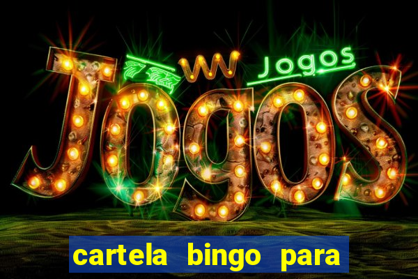 cartela bingo para cha de cozinha imprimir gratis