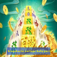 bingokarte vorlage babyparty