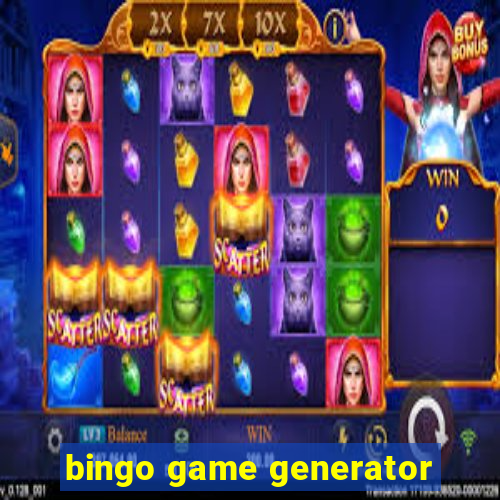 bingo game generator