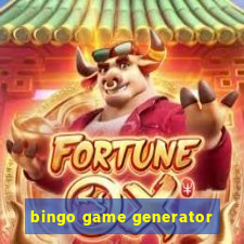 bingo game generator