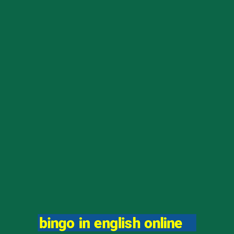 bingo in english online