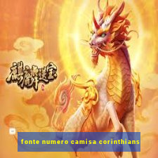 fonte numero camisa corinthians