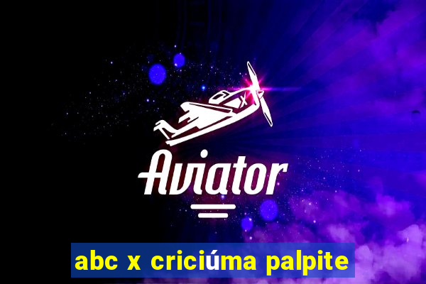 abc x criciúma palpite