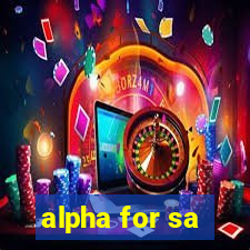 alpha for sa