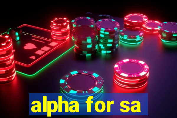 alpha for sa