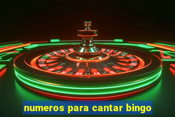 numeros para cantar bingo