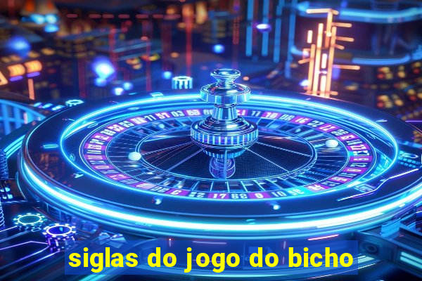 siglas do jogo do bicho