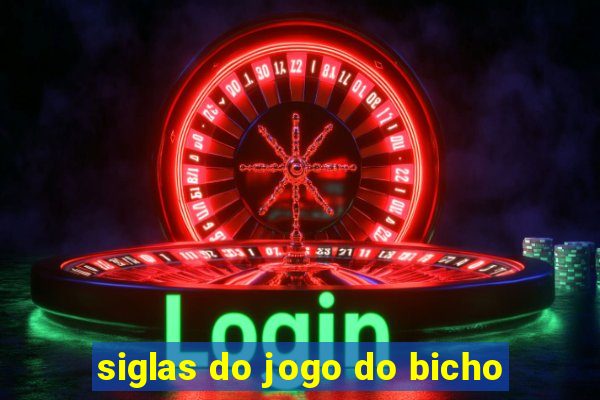 siglas do jogo do bicho