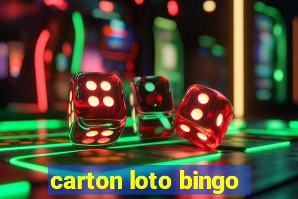 carton loto bingo