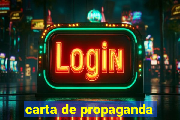 carta de propaganda