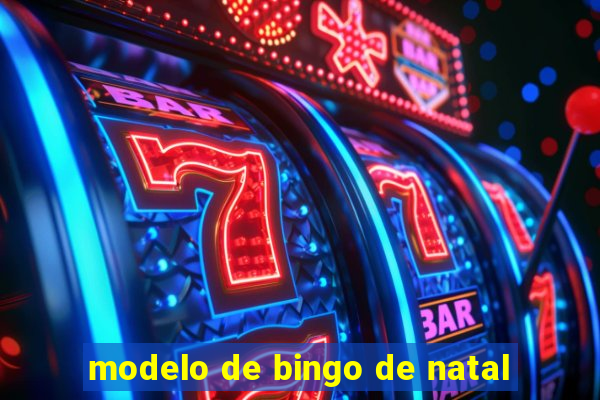 modelo de bingo de natal