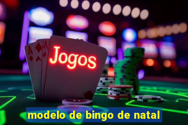 modelo de bingo de natal