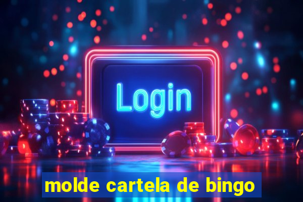 molde cartela de bingo