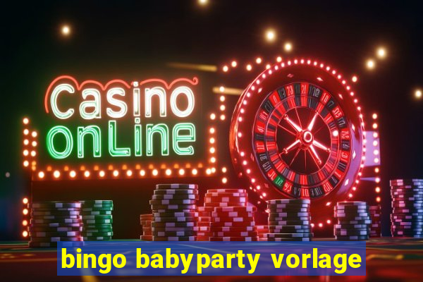 bingo babyparty vorlage