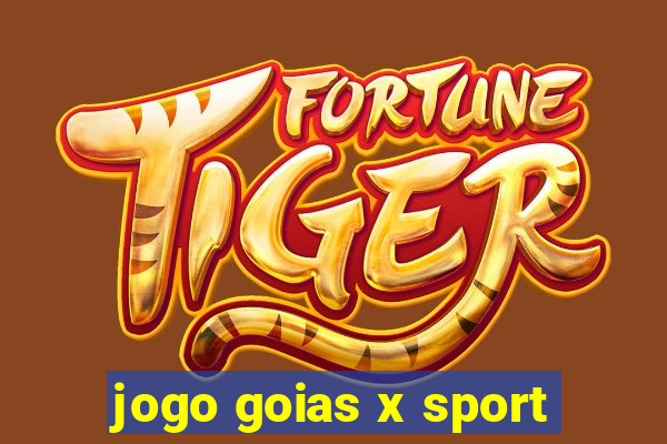 jogo goias x sport