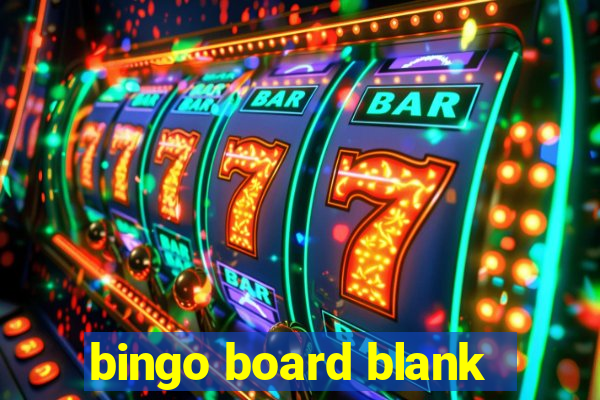 bingo board blank