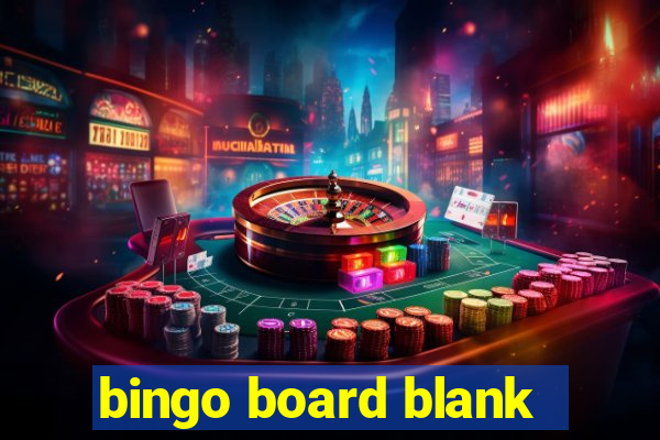 bingo board blank