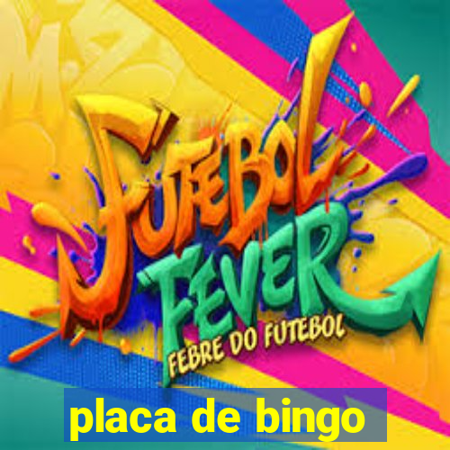 placa de bingo