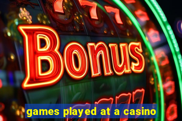 games played at a casino