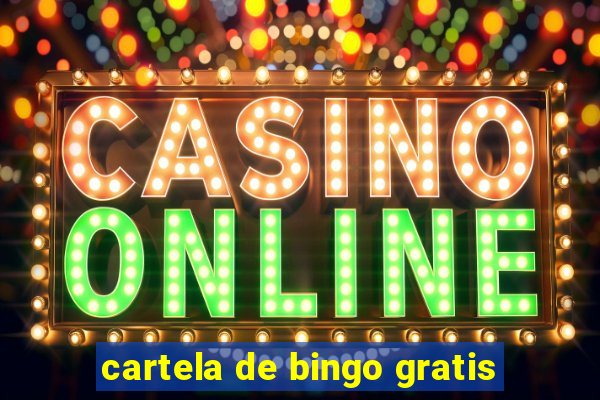 cartela de bingo gratis