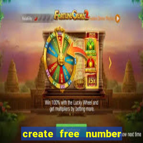 create free number bingo card