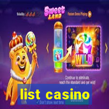 list casino