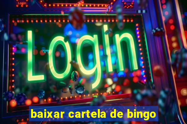 baixar cartela de bingo