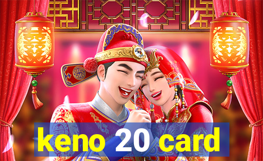 keno 20 card