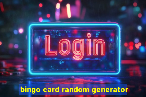 bingo card random generator