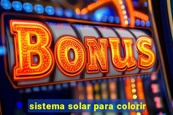 sistema solar para colorir