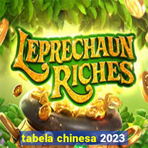 tabela chinesa 2023