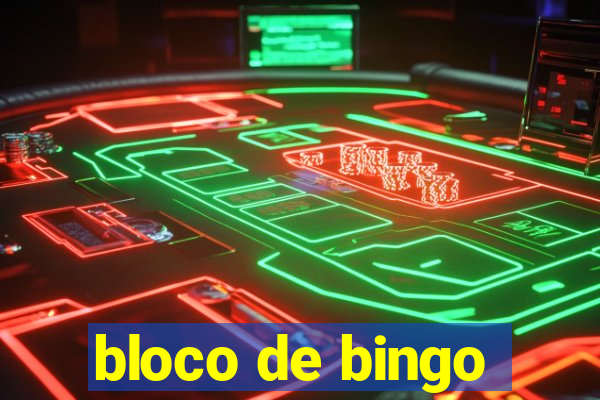 bloco de bingo