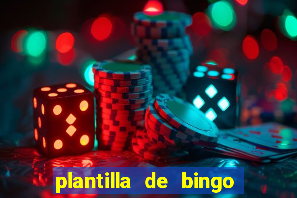 plantilla de bingo para editar