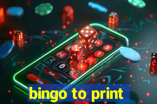 bingo to print