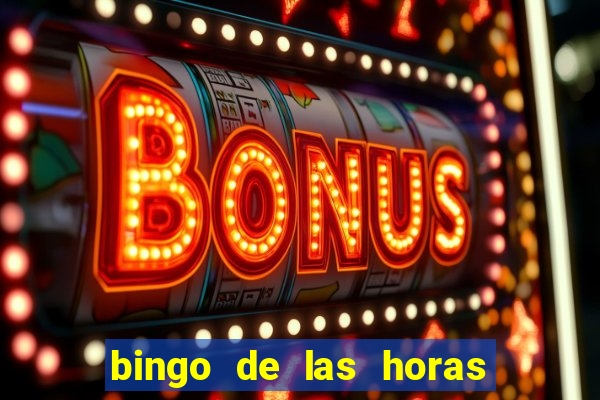 bingo de las horas para imprimir