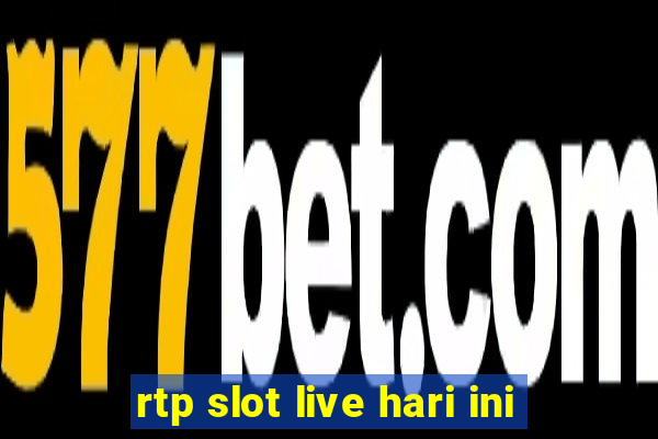 rtp slot live hari ini