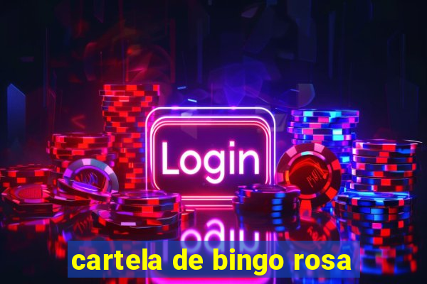 cartela de bingo rosa