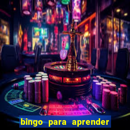 bingo para aprender a leer