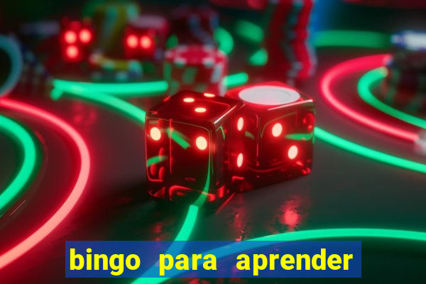 bingo para aprender a leer