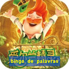 bingo de palavras para imprimir