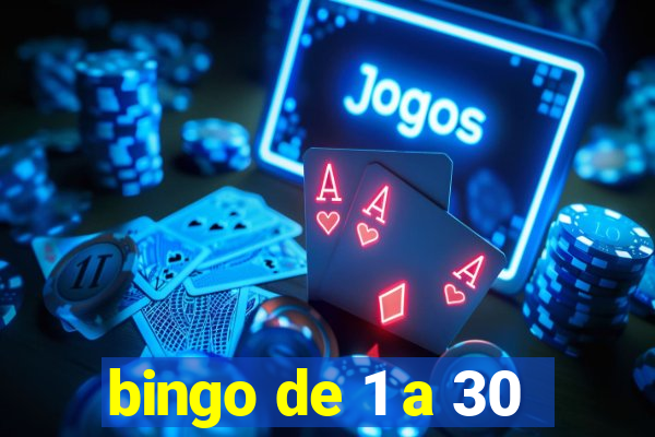 bingo de 1 a 30