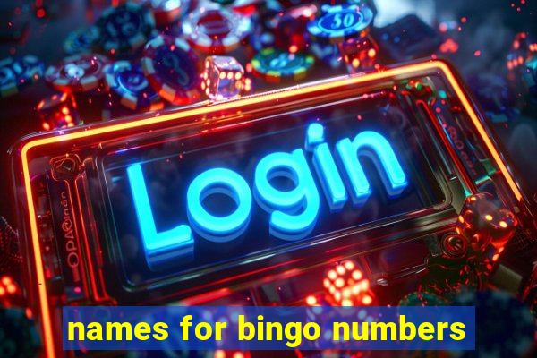 names for bingo numbers