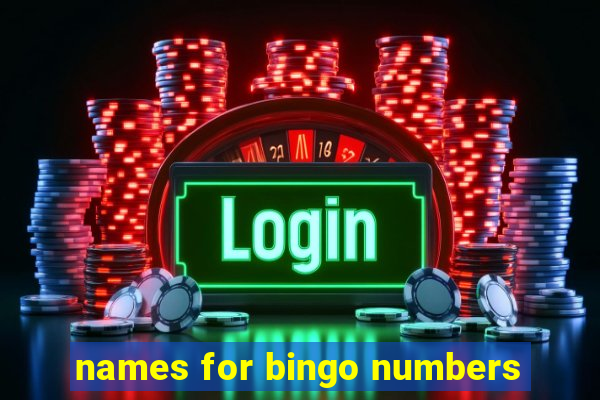 names for bingo numbers