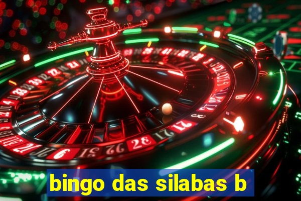 bingo das silabas b