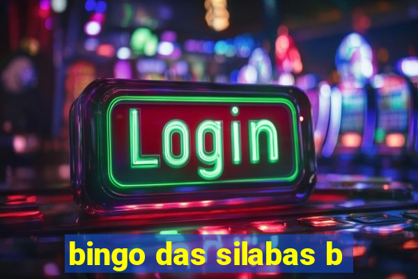 bingo das silabas b